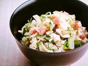 ベーコンおこわ