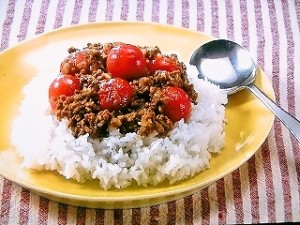 ひき肉とトマトのカレー