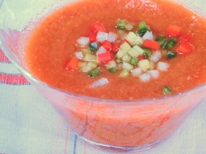赤いスープ(ガスパチョ)