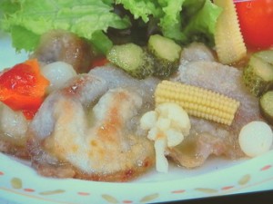 豚肉のピクルス炒め