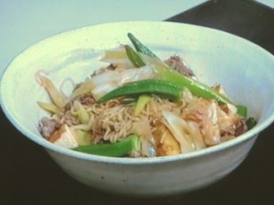 オクラと牛肉のすき煮