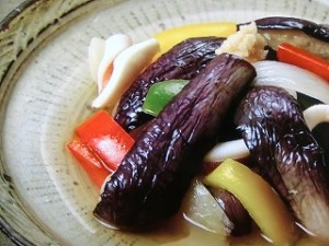 揚げなすの酢びたし