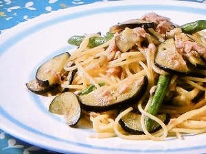 さやいんげんとツナのパスタ