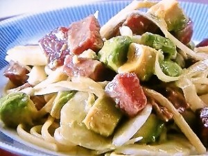 まぐろとアボカドのリングイネ