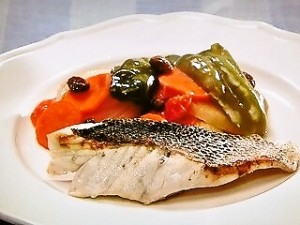 白身魚のグリルラタトゥイユソース