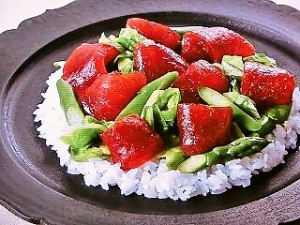 平らご飯の野菜鉄火丼