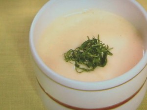 梅干しだしの冷やし茶碗蒸し