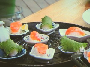 サーモンと青じその一口ずし