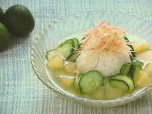 へべすたっぷり!冷や汁