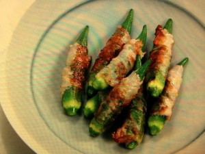 オクラの豚肉巻き