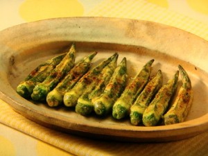 オクラのピリ辛マヨネーズ焼き