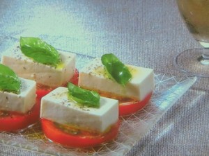 絹ごし豆腐のカプレーゼ風