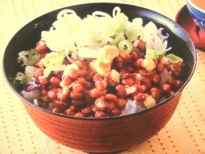 納豆ベーコンチーズ丼