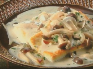 豆腐のステーキ きのこソース
