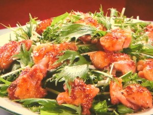 チキンソテーのサラダ