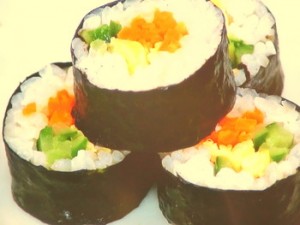 ふわふわ卵&にんじん&きゅうりのキンパ