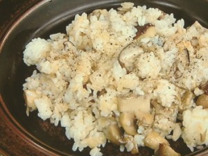 きのこの炒めピラフ