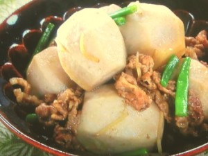 里芋と牛肉の煮物
