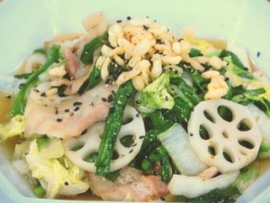白菜のゆずこしょう野菜炒め