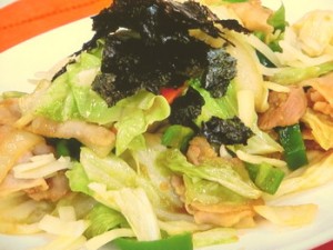 カレーみそ味の野菜炒め