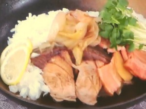 塩ブリベーコンライス