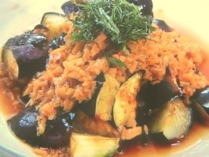 秋なすの大豆そぼろがけ