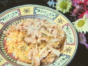 豚肉の細切りあんかけ炒飯