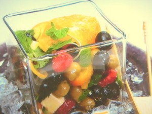 チーズとオリーブのマリネ