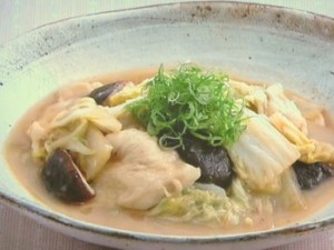 白菜と鶏のごま煮