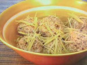 千切りしょうが肉団子