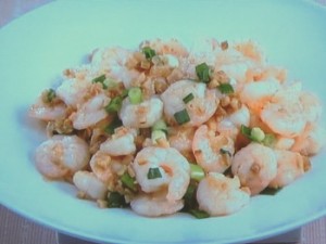 メンマと海老の炒めもの
