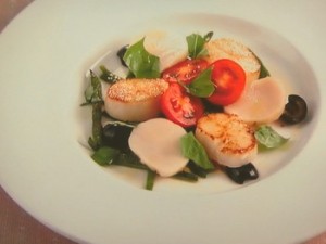 ホタテと野菜のソテー