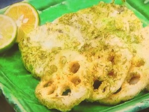 レンコンと長芋の磯辺揚げ