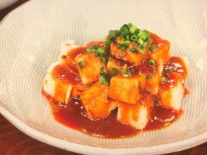 焼きもちのごまじょうゆソースかけ