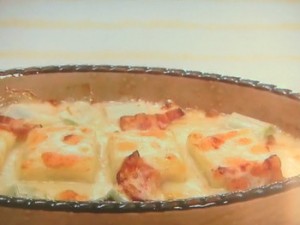味噌風味の餅グラタン