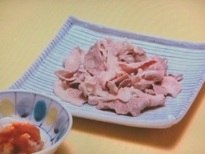 豚こまの酒塩おろし醤油