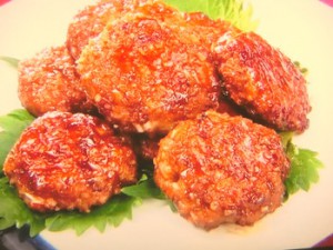 照り焼きハンバーグ風鶏つくね