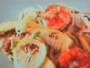 タケノコとエビのさわやか焼きそば