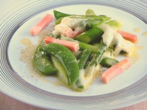 アスパラとチーズの黒こしょう風味