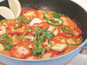 パエリア風スパイシーパスタ