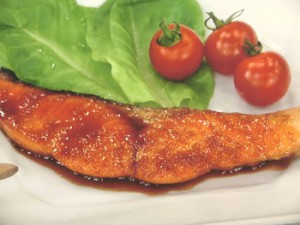 さけのにんにく照り焼き