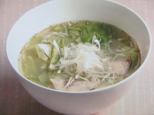 いさきとレタスのスープ