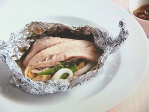 夏の魚介のホイル焼き
