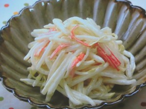 もやしとかにかまのからしマヨネーズ