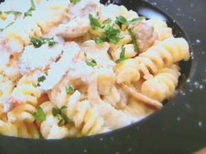 ゴボウのクリームパスタ