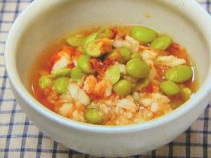 枝豆とたたき長芋のおひたし