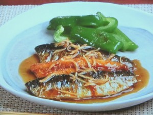 いわしの梅しょうが焼き