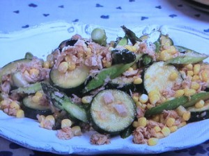 夏野菜とツナのマヨソテー