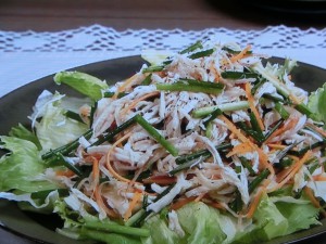 塩鶏の香味サラダ