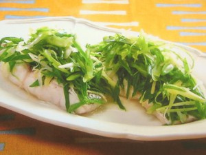 白身魚の酒蒸し